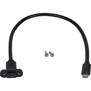 Panel Mount Micro USB Extension Cable Male to Female